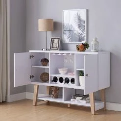 Nico 4-Bottle White Wine Cabinet by Furniture of America -Furniture of America Sales Store white furniture of america bar cabinets idi 192528 c3 1000