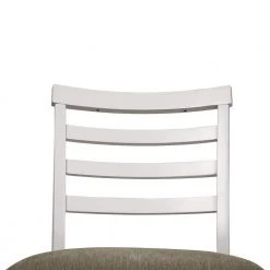 Martin White Weathered Oak Wood Ladder Pub Chair (Set of 2) by Furniture of America -Furniture of America Sales Store white furniture of america bar stools idf 3156pc 1f 1000