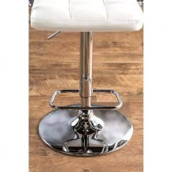 Lennocx 42.75 in. White Low Back Metal Bar Stool with Faux Leather Seat (Set of 2) by Furniture of America 13 Lennocx 42.75 in. White Low Back Metal Bar Stool with Faux Leather Seat (Set of 2) by Furniture of America -Furniture of America Sales Store white furniture of america bar stools idf br6917wh2pc 1f 1000