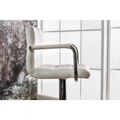 Lennocx 42.75 in. White Low Back Metal Bar Stool with Faux Leather Seat (Set of 2) by Furniture of America 12 Lennocx 42.75 in. White Low Back Metal Bar Stool with Faux Leather Seat (Set of 2) by Furniture of America -Furniture of America Sales Store white furniture of america bar stools idf br6917wh2pc 4f 1000