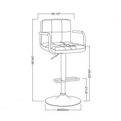 Lennocx 42.75 in. White Low Back Metal Bar Stool with Faux Leather Seat (Set of 2) by Furniture of America 16 Lennocx 42.75 in. White Low Back Metal Bar Stool with Faux Leather Seat (Set of 2) by Furniture of America -Furniture of America Sales Store white furniture of america bar stools idf br6917wh2pc 76 1000