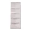 Paggie 78 in. White Wood 6-Shelf Accent Corner Bookcase by Furniture of America