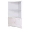 Parkyr 50 in. White Wood 2-Shelf Accent Corner Bookcase by Furniture of America