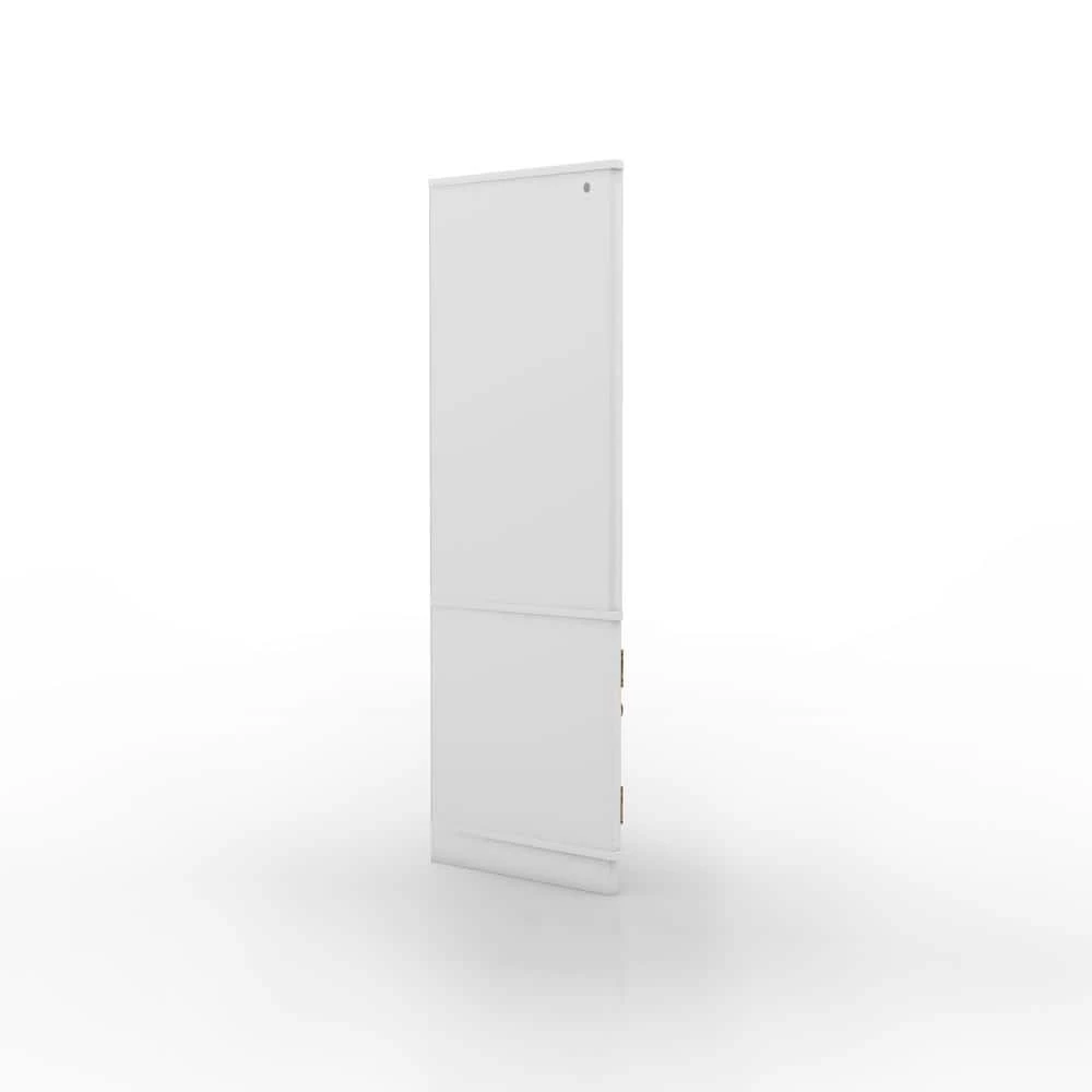 Parkyr 50 in. White Wood 2-Shelf Accent Corner Bookcase by Furniture of America 3 Parkyr 50 in. White Wood 2-Shelf Accent Corner Bookcase by Furniture of America - Image 3