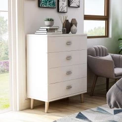 Cordero III 4-Drawer White Chest of Drawers (39.25 in. H x 31.25 in. W x 15.5 in. D) by Furniture of America 13 Cordero III 4-Drawer White Chest of Drawers (39.25 in. H x 31.25 in. W x 15.5 in. D) by Furniture of America -Furniture of America Sales Store white furniture of america chest of drawers idi y1906a 31 1000