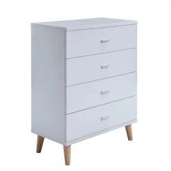 Cordero III 4-Drawer White Chest of Drawers (39.25 in. H x 31.25 in. W x 15.5 in. D) by Furniture of America