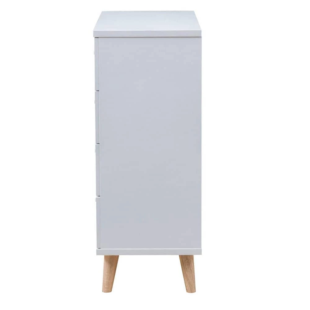 Cordero III 4-Drawer White Chest of Drawers (39.25 in. H x 31.25 in. W x 15.5 in. D) by Furniture of America 2 Cordero III 4-Drawer White Chest of Drawers (39.25 in. H x 31.25 in. W x 15.5 in. D) by Furniture of America - Image 2