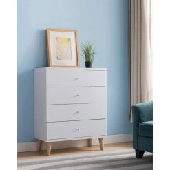 Cordero 4-Drawer White Chest of Drawers (39.25 in. H x 31.25 in. W x 15 in. D) by Furniture of America -Furniture of America Sales Store white furniture of america chest of drawers idi y1906c 31 1000