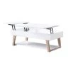 Sharon 47 in. White Large Rectangle Wood Coffee Table with Lift Top by Furniture of America