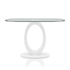 Babb 47.25 in. White Specialty Oval Glass Console Table by Furniture of America 7 Babb 47.25 in. White Specialty Oval Glass Console Table by Furniture of America -Furniture of America Sales Store white furniture of america console tables idf 4825wh s c3 1000