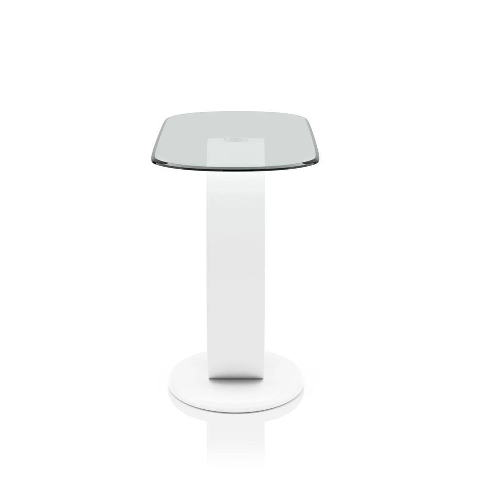 Babb 47.25 in. White Specialty Oval Glass Console Table by Furniture of America 2 Babb 47.25 in. White Specialty Oval Glass Console Table by Furniture of America - Image 2