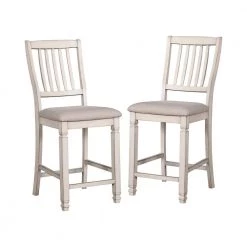 Ely White Cushioned Counter Height Dining Chair (Set of 2) by Furniture of America 7 Ely White Cushioned Counter Height Dining Chair (Set of 2) by Furniture of America -Furniture of America Sales Store white furniture of america dining chairs idf 3194pc 31 1000