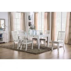 Ely White Cushioned Dining Side Chair (Set of 2) by Furniture of America 9 Ely White Cushioned Dining Side Chair (Set of 2) by Furniture of America -Furniture of America Sales Store white furniture of america dining chairs idf 3194sc 31 1000