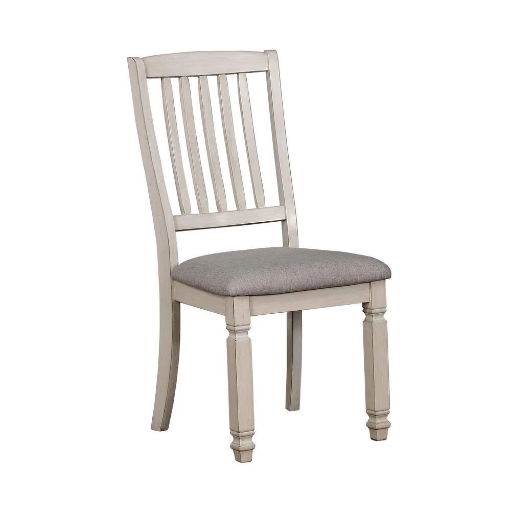 Ely White Cushioned Dining Side Chair (Set of 2) by Furniture of America 2 Ely White Cushioned Dining Side Chair (Set of 2) by Furniture of America - Image 2