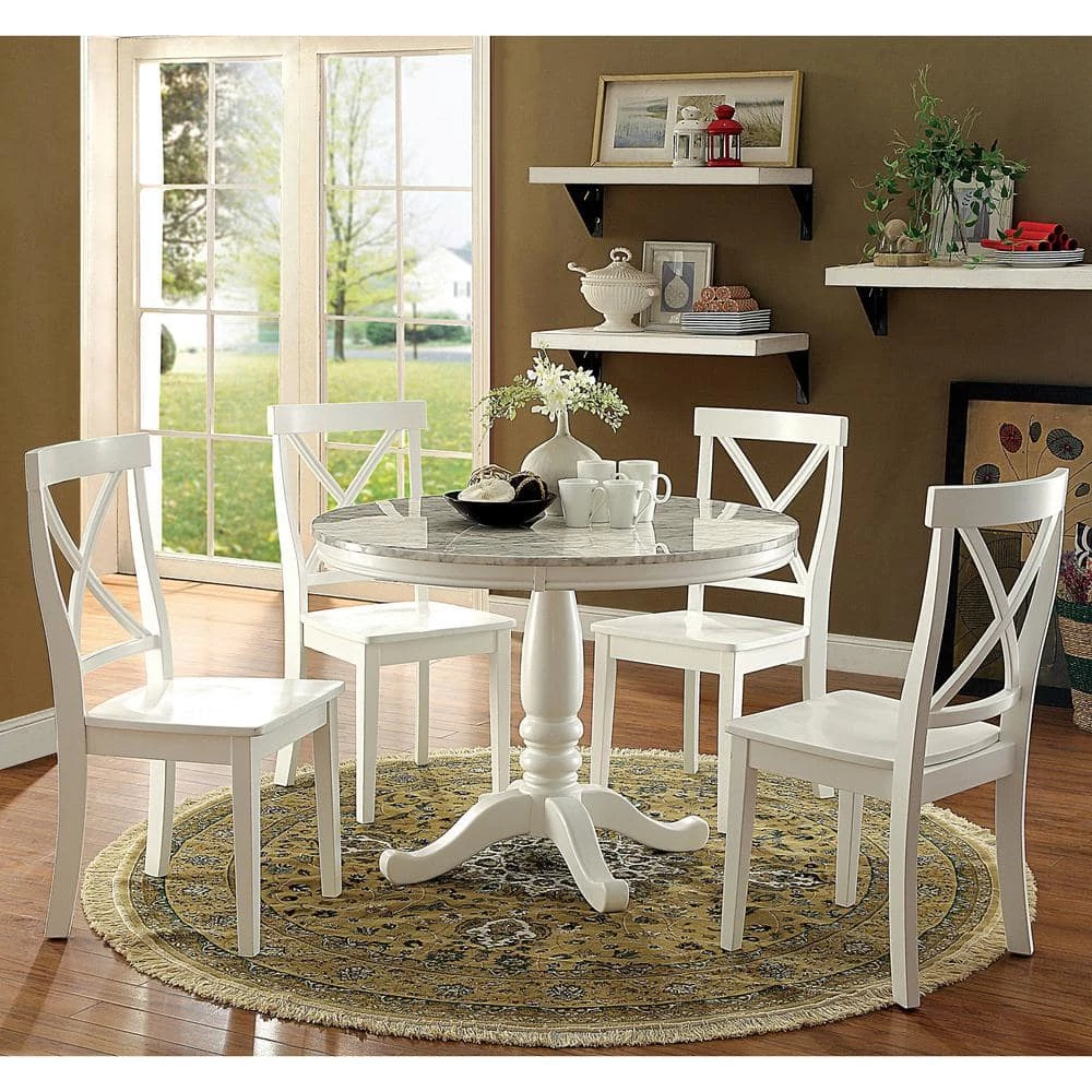 Tatine White Wood Dining Side Chair (Set of 2) by Furniture of America 7 Tatine White Wood Dining Side Chair (Set of 2) by Furniture of America - Image 7