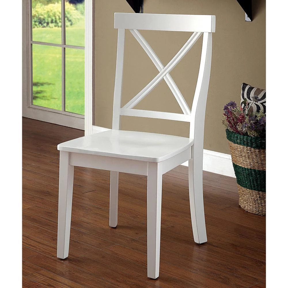 Tatine White Wood Dining Side Chair (Set of 2) by Furniture of America 6 Tatine White Wood Dining Side Chair (Set of 2) by Furniture of America - Image 6
