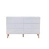 Fort Ordan III 6-Drawer White Dresser (29.5 in. H x 47 in. W x 15.5 in. D) by Furniture of America