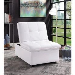 Houdanya White Futon Chair by Furniture of America 9 Houdanya White Futon Chair by Furniture of America -Furniture of America Sales Store white furniture of america futons idf ac546wh 31 1000
