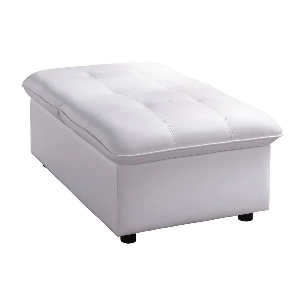 Houdanya White Futon Chair by Furniture of America 2 Houdanya White Futon Chair by Furniture of America - Image 2