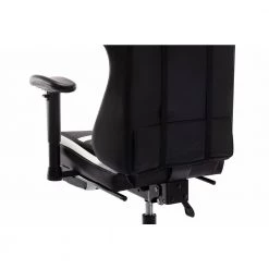 Cayde White Polyvinyl Diamond Stiching Gaming Chair with Adjustable Footrest and Headpillow by Furniture of America -Furniture of America Sales Store white furniture of america gaming chairs idf 6006 wh 44 1000