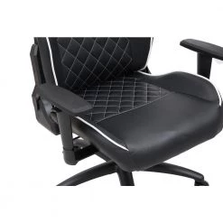 Sem Ergonomic White PU Leather Gaming Chair with Diamond Stitching by Furniture of America -Furniture of America Sales Store white furniture of america gaming chairs idf 6050 wh fa 1000