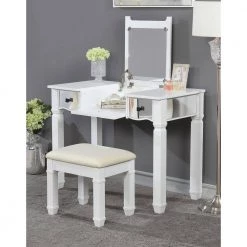 Gabbina 2-Piece White Vanity Set by Furniture of America 15 Gabbina 2-Piece White Vanity Set by Furniture of America -Furniture of America Sales Store white furniture of america makeup vanities idf dk5235 31 1000