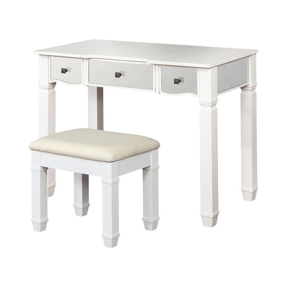 Gabbina 2-Piece White Vanity Set by Furniture of America 1 Gabbina 2-Piece White Vanity Set by Furniture of America