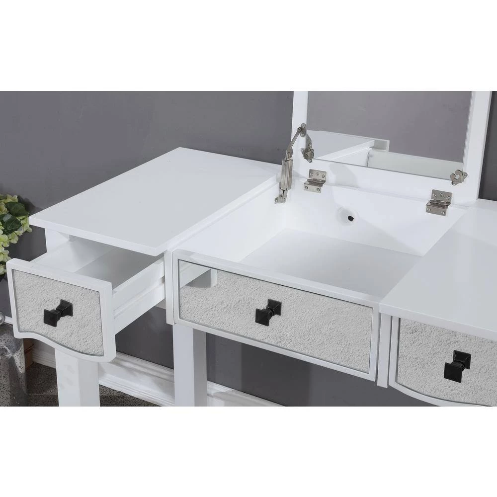 Gabbina 2-Piece White Vanity Set by Furniture of America 7 Gabbina 2-Piece White Vanity Set by Furniture of America - Image 7