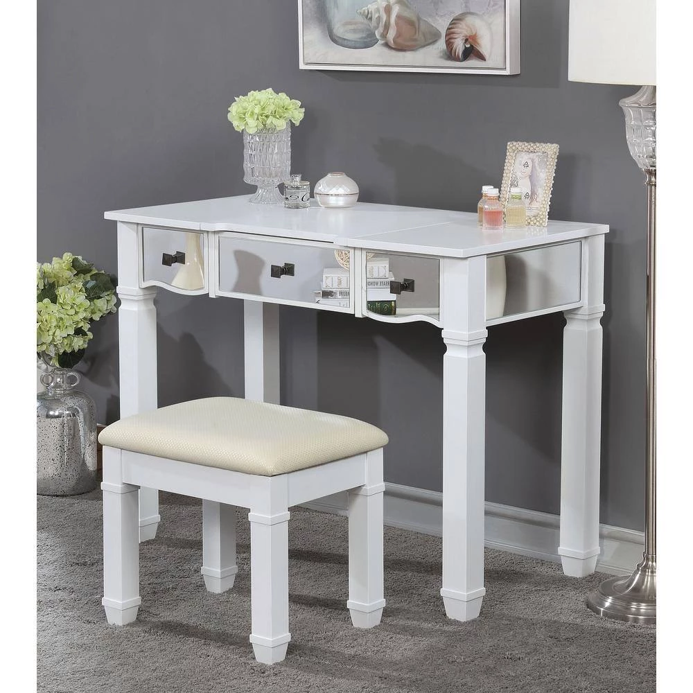 Gabbina 2-Piece White Vanity Set by Furniture of America 3 Gabbina 2-Piece White Vanity Set by Furniture of America - Image 3