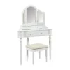 Kelly 3-Piece White Vanity Set by Furniture of America
