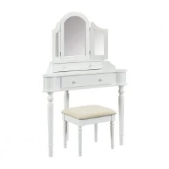 Kelly 3-Piece White Vanity Set by Furniture of America
