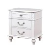 Fritza 3-Drawer White Nightstand (27 in. H x 24 in. W x 16 in. D) by Furniture of America