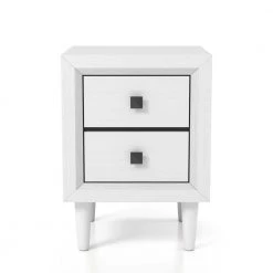 Guthrie 2-Drawer White Nightstand by Furniture of America
