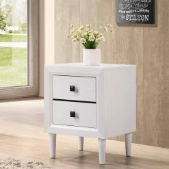 Guthrie 2-Drawer White Nightstand by Furniture of America -Furniture of America Sales Store white furniture of america nightstands idf ac326wh n c3 1000