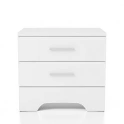 Honel 2-Drawer White Nightstand by Furniture of America -Furniture of America Sales Store white furniture of america nightstands idf ac327wh 4f 1000