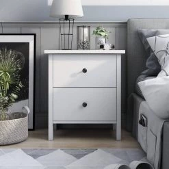Sakinaw 2-Drawer White Nightstand (21.26 in. H X 18.9 in. W X 15.45 in. D) by Furniture of America 19 Sakinaw 2-Drawer White Nightstand (21.26 in. H X 18.9 in. W X 15.45 in. D) by Furniture of America -Furniture of America Sales Store white furniture of america nightstands ynj 2064c2 s 31 1000