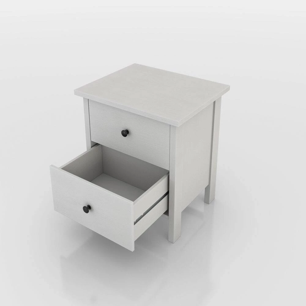 Sakinaw 2-Drawer White Nightstand (21.26 in. H X 18.9 in. W X 15.45 in. D) by Furniture of America 5 Sakinaw 2-Drawer White Nightstand (21.26 in. H X 18.9 in. W X 15.45 in. D) by Furniture of America - Image 5