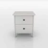 Sakinaw 2-Drawer White Nightstand (21.26 in. H X 18.9 in. W X 15.45 in. D) by Furniture of America