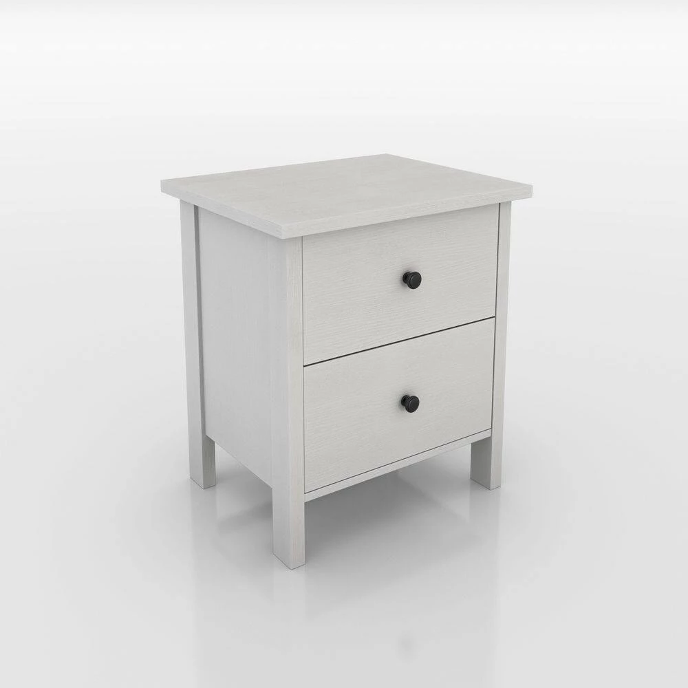 Sakinaw 2-Drawer White Nightstand (21.26 in. H X 18.9 in. W X 15.45 in. D) by Furniture of America 2 Sakinaw 2-Drawer White Nightstand (21.26 in. H X 18.9 in. W X 15.45 in. D) by Furniture of America - Image 2
