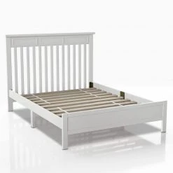 Yalena White with Slats Transitional Full Bed by Furniture of America