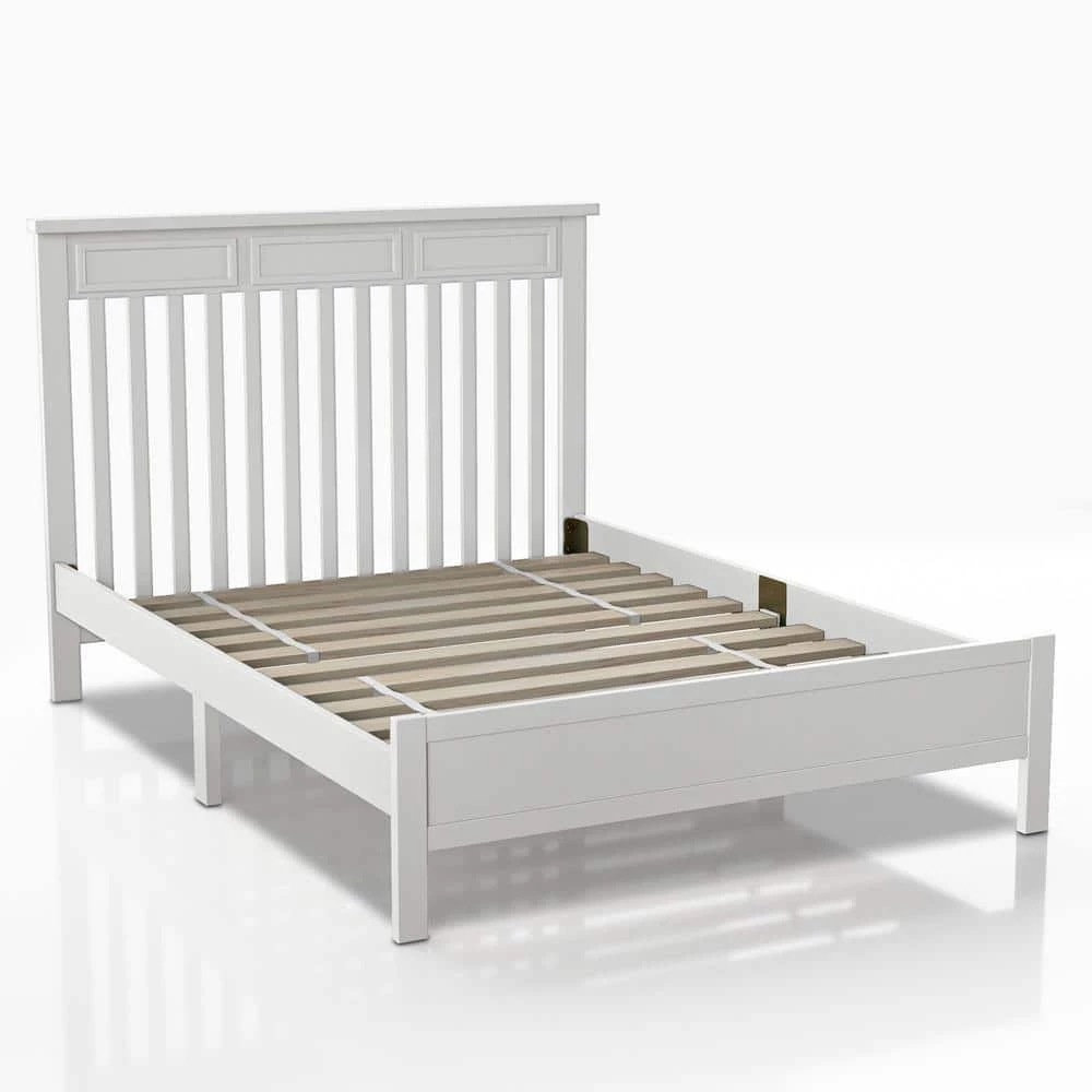 Yalena White with Slats Transitional Full Bed by Furniture of America 1 Yalena White with Slats Transitional Full Bed by Furniture of America