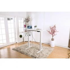 Washburne 47.25 in. Rectangular Black Steel Standing Desk with Adjustable Height by Furniture of America 5 Washburne 47.25 in. Rectangular Black Steel Standing Desk with Adjustable Height by Furniture of America -Furniture of America Sales Store white furniture of america standing desks idf dk6454wh s 31 1000