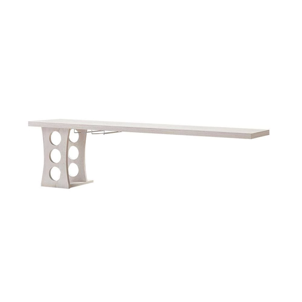 Santino 3-Bottle White Floating Wine Rack Table by Furniture of America 4 Santino 3-Bottle White Floating Wine Rack Table by Furniture of America - Image 4