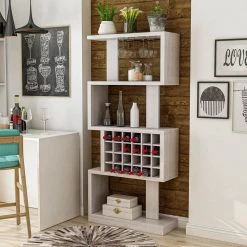 Ena 68 in. White 24-Bottle Wine Rack With Hanging Stemware Rack by Furniture of America 11 Ena 68 in. White 24-Bottle Wine Rack With Hanging Stemware Rack by Furniture of America -Furniture of America Sales Store white furniture of america wine racks idi 202746 31 1000