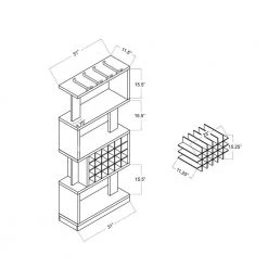 Ena 68 in. White 24-Bottle Wine Rack With Hanging Stemware Rack by Furniture of America 10 Ena 68 in. White 24-Bottle Wine Rack With Hanging Stemware Rack by Furniture of America -Furniture of America Sales Store white furniture of america wine racks idi 202746 76 1000