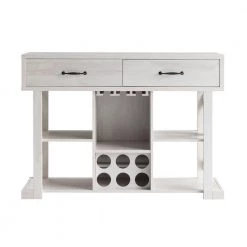 Sacrony White Oak Wine Cabinet by Furniture of America