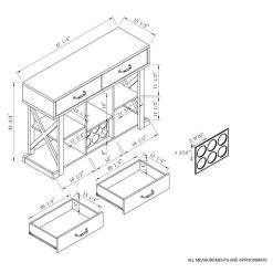 Sacrony White Oak Wine Cabinet by Furniture of America 10 Sacrony White Oak Wine Cabinet by Furniture of America -Furniture of America Sales Store white oak furniture of america bar cabinets idi 213019 76 1000