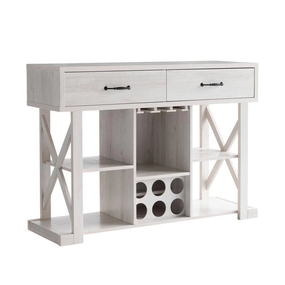 Sacrony White Oak Wine Cabinet by Furniture of America 4 Sacrony White Oak Wine Cabinet by Furniture of America - Image 4