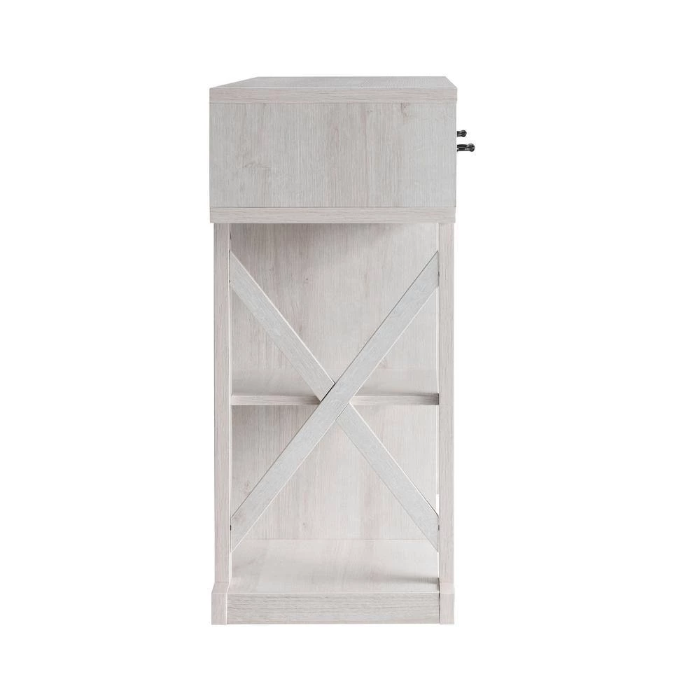 Sacrony White Oak Wine Cabinet by Furniture of America 2 Sacrony White Oak Wine Cabinet by Furniture of America - Image 2