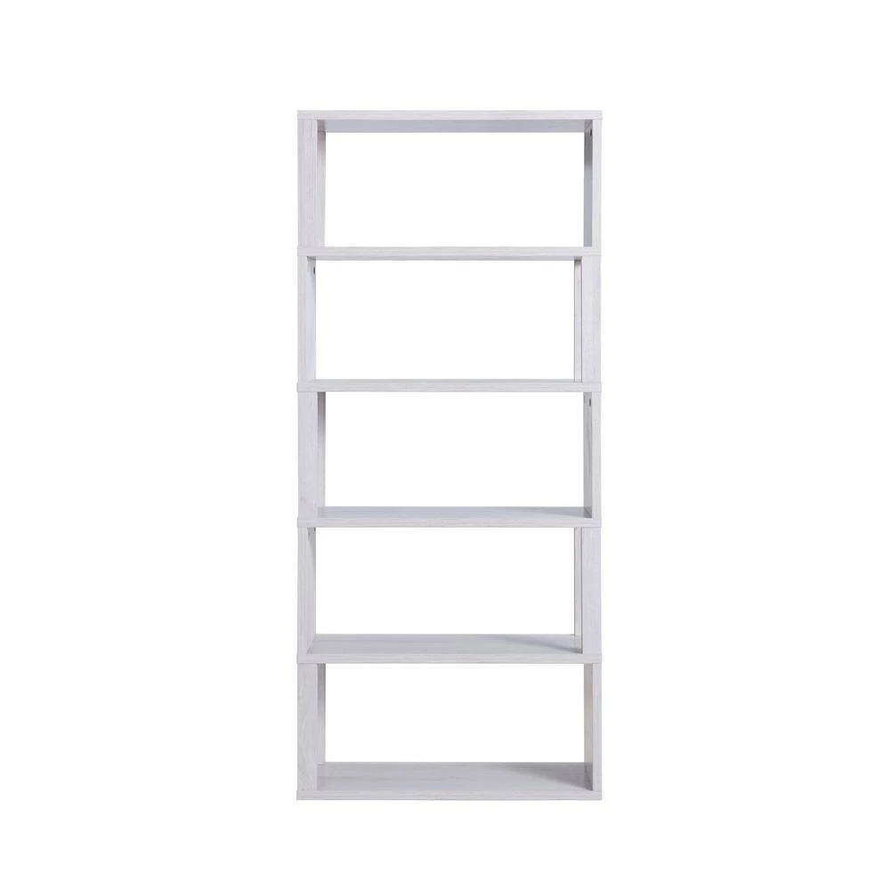 Franklin 70.75 in. H White Oak MDF 5-Shelf Accent Bookcase by Furniture of America 6 Franklin 70.75 in. H White Oak MDF 5-Shelf Accent Bookcase by Furniture of America - Image 6